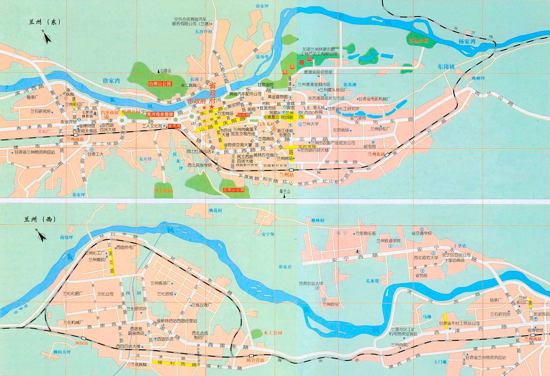 兰州市地图最新版,兰州最新版市图